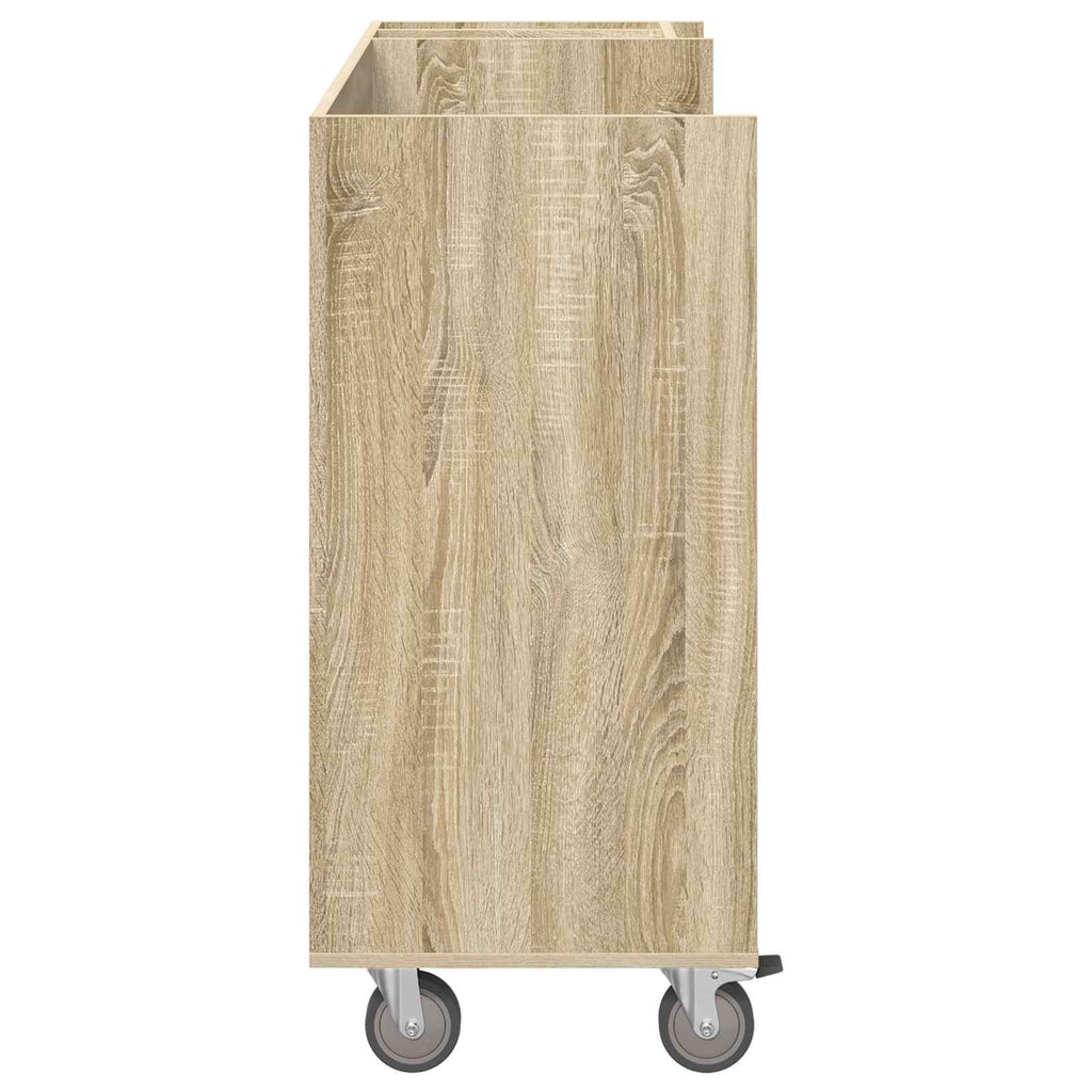 vidaXL Szafka golfowa z kołem Gładki Dąb Sonoma 120 x 45 x 98 cm