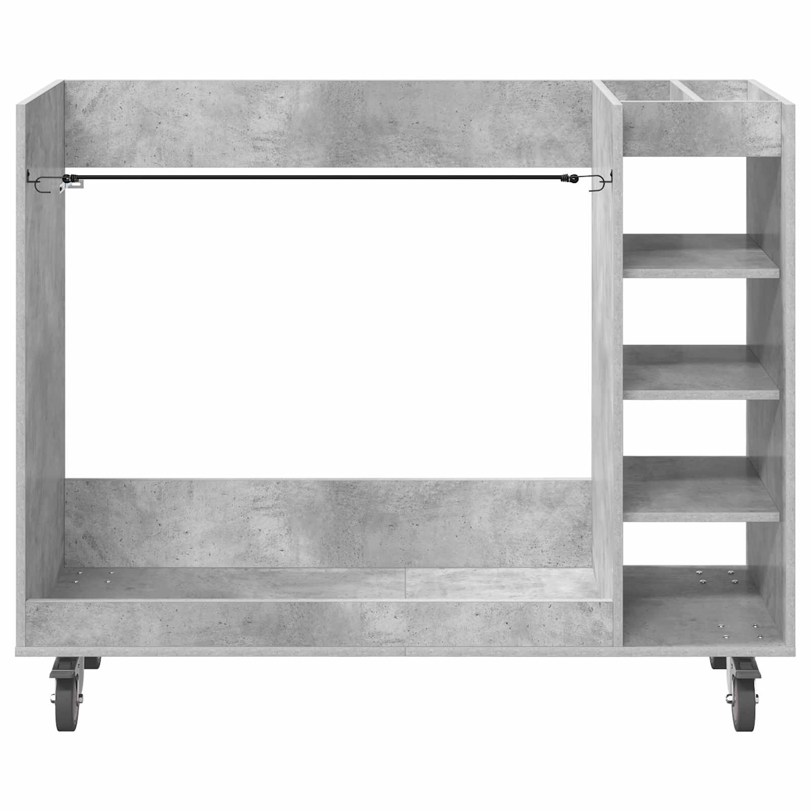 vidaXL Szafka golfowa z kołem Gładki Betonowy szary 120 x 45 x 98 cm