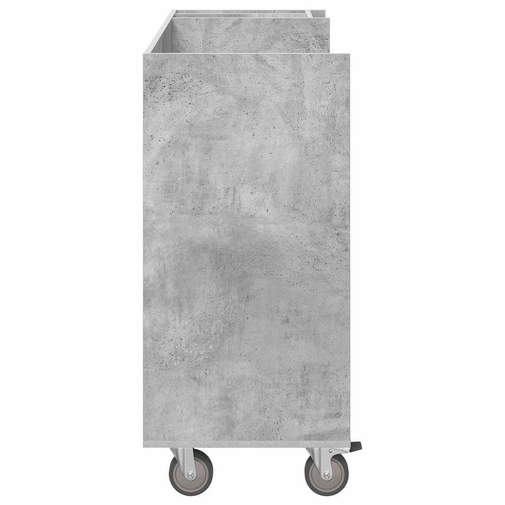 vidaXL Szafka golfowa z kołem Gładki Betonowy szary 120 x 45 x 98 cm