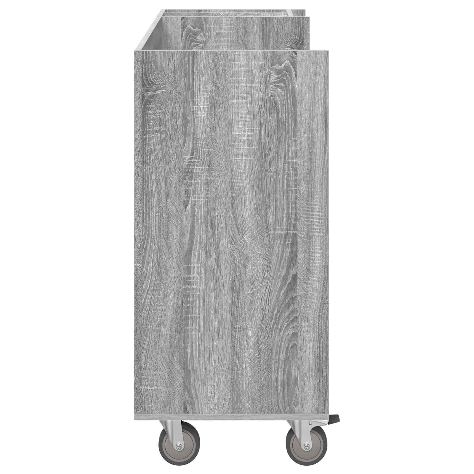 vidaXL Szafka golfowa z kołem Gładki Szary Sonoma 120 x 45 x 98 cm