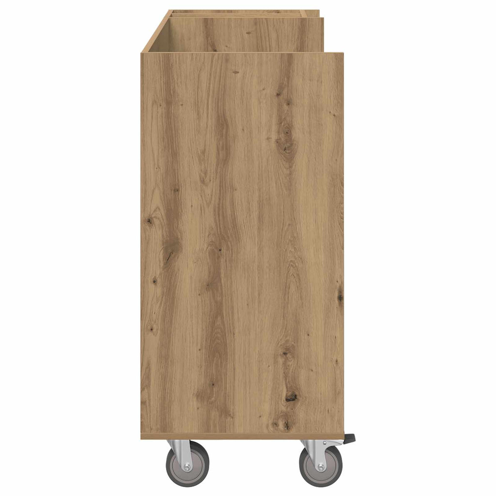 vidaXL Szafka golfowa z kołem Dąb rzemieślniczy 120 x 45 x 98 cm