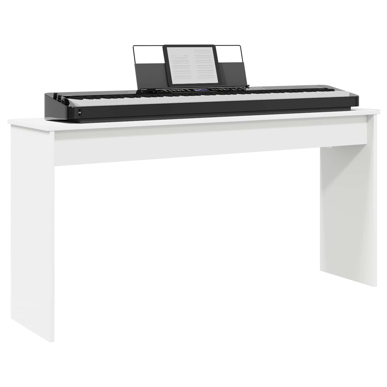 vidaXL Stojak na keyboard Biały 130 x 32 x 64 cm