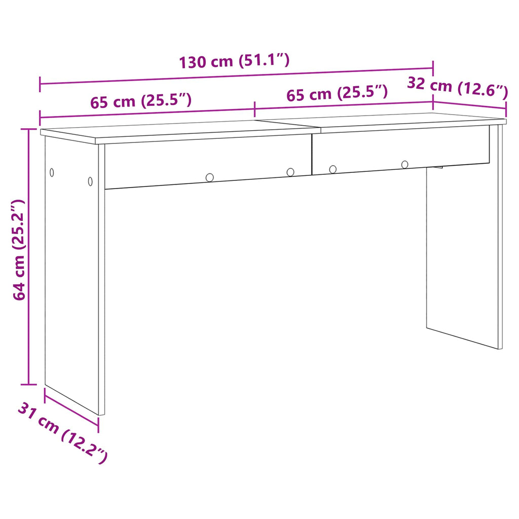 vidaXL Stojak na keyboard Biały 130 x 32 x 64 cm
