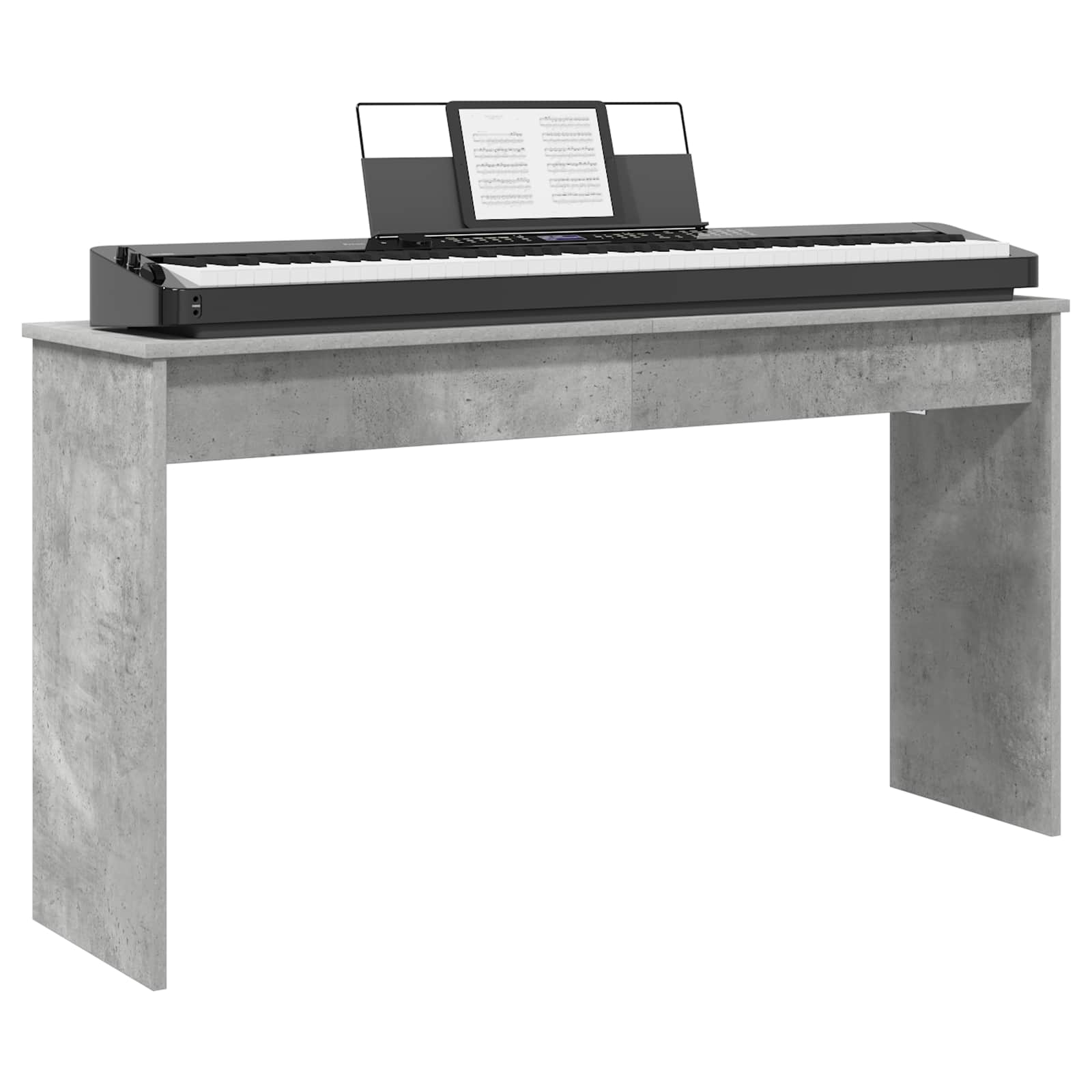 vidaXL Stojak na keyboard Betonowy szary 120 x 32 x 64 cm