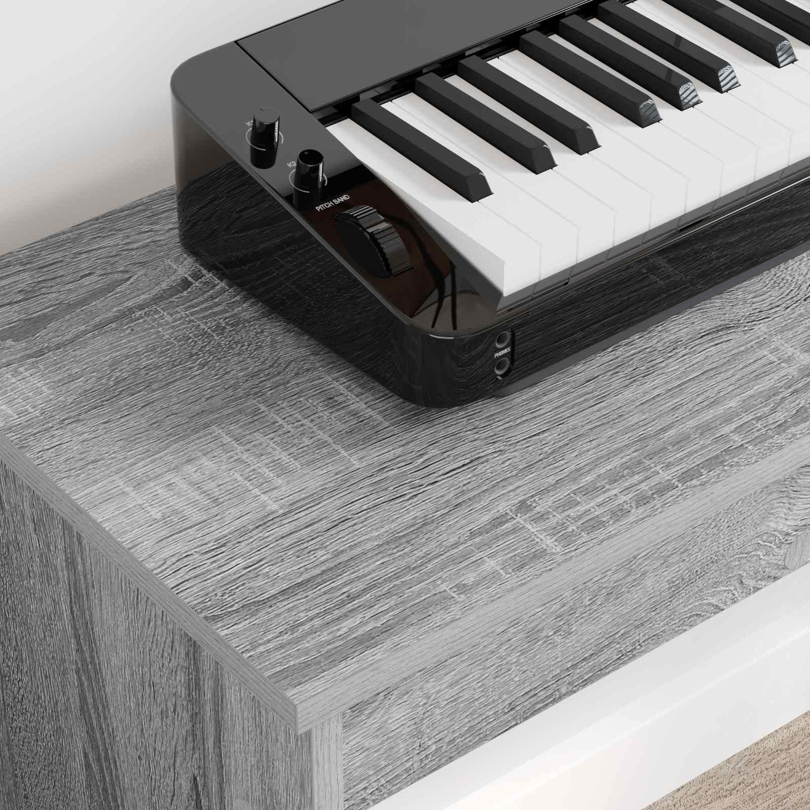 vidaXL Stojak na keyboard Szary Sonoma 120 x 32 x 64 cm