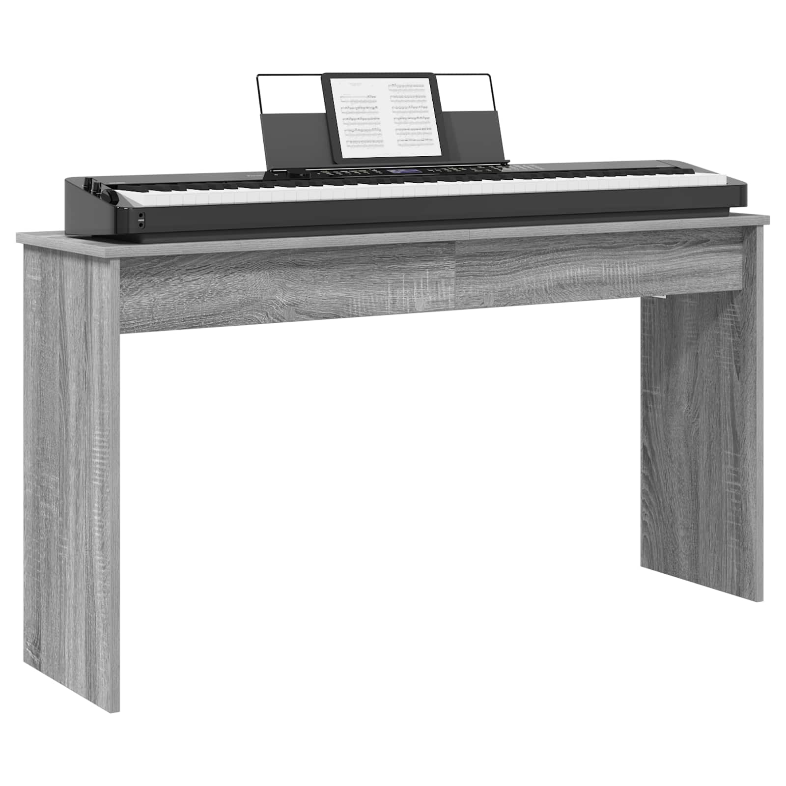 vidaXL Stojak na keyboard Szary Sonoma 120 x 32 x 64 cm