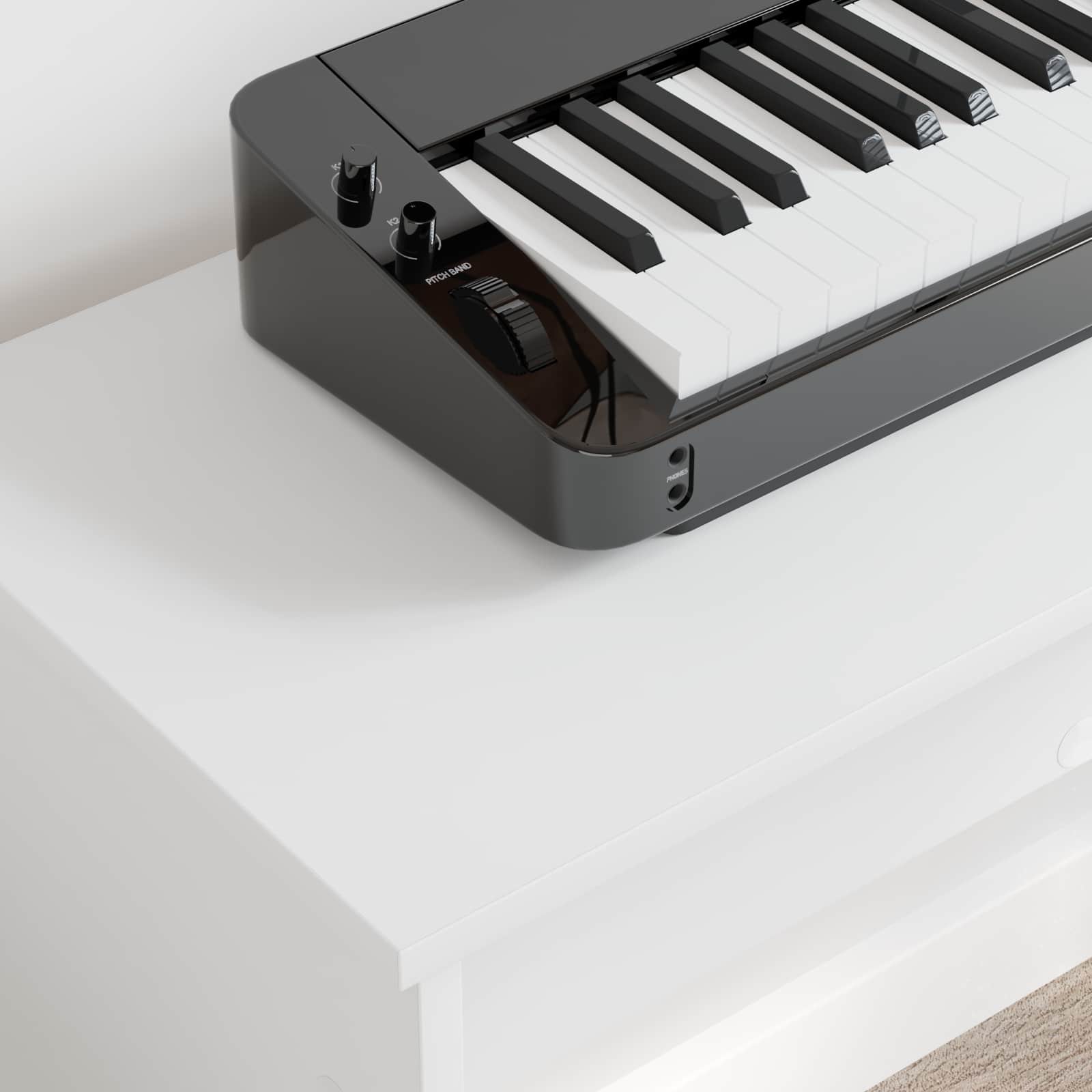vidaXL Stojak na keyboard Biały 100 x 32 x 64 cm