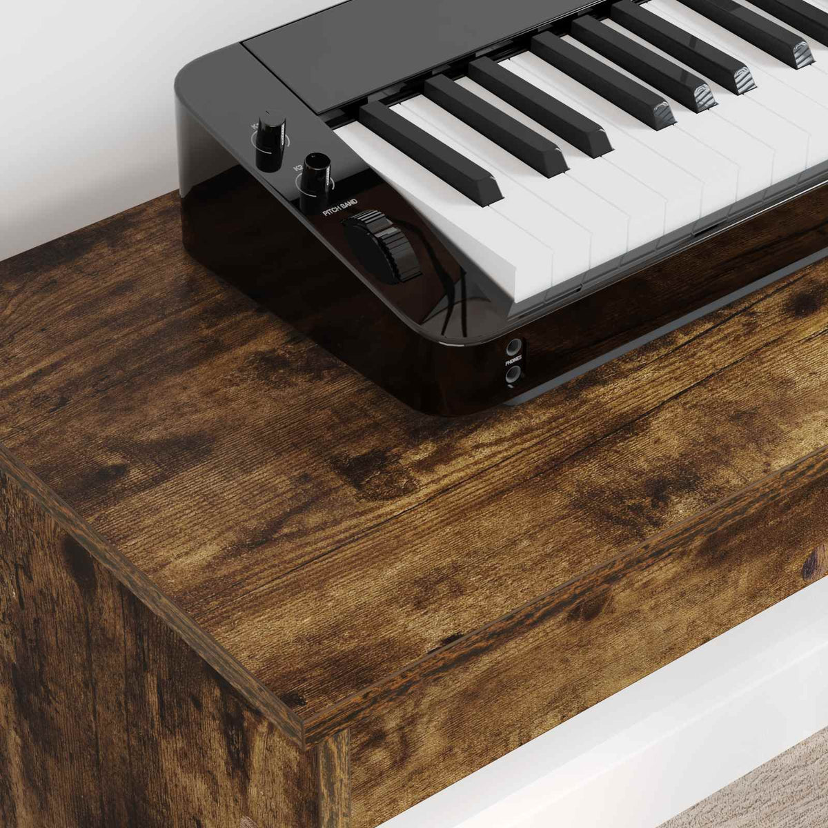 vidaXL Stojak na keyboard Dąb wędzony 100 x 32 x 64 cm
