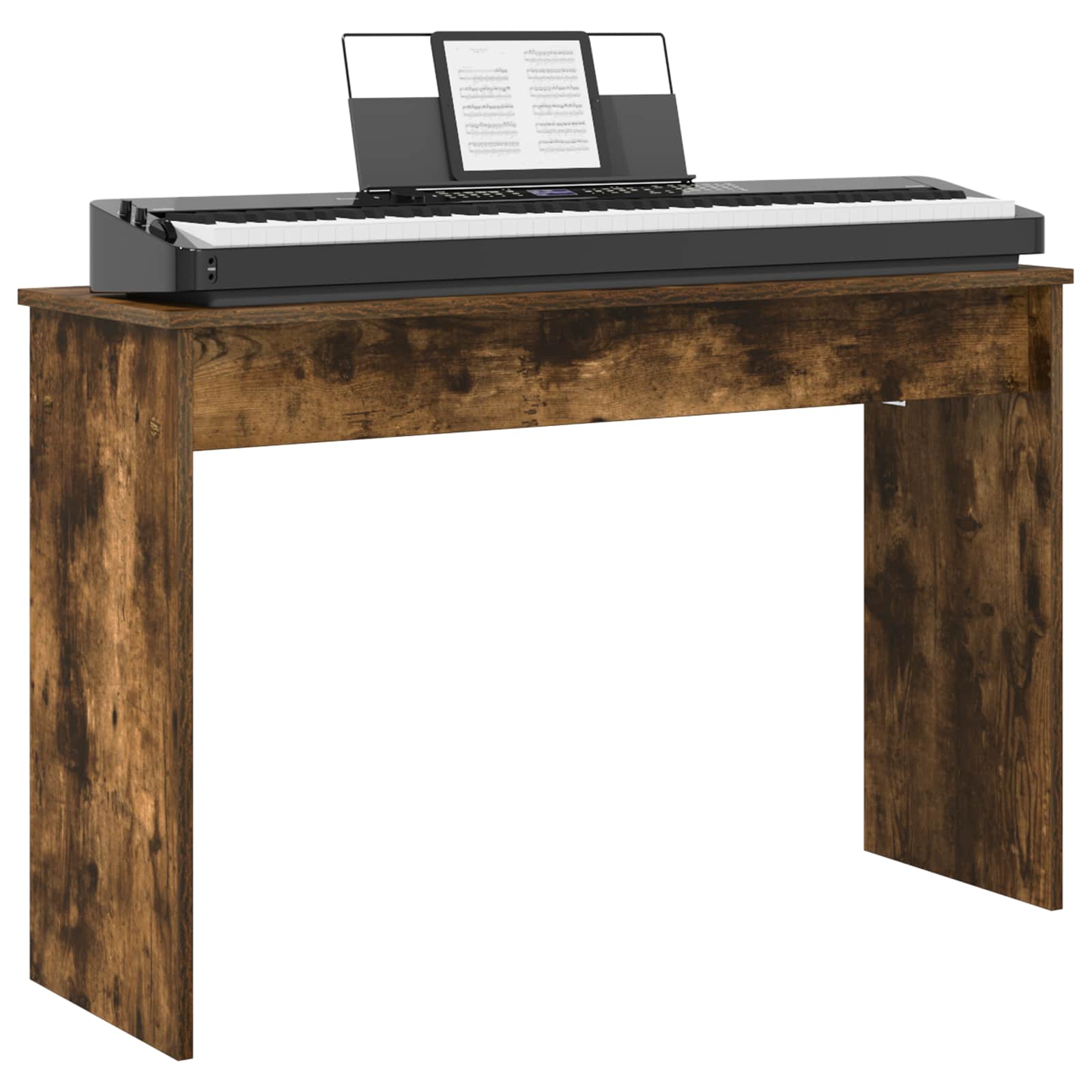 vidaXL Stojak na keyboard Dąb wędzony 100 x 32 x 64 cm