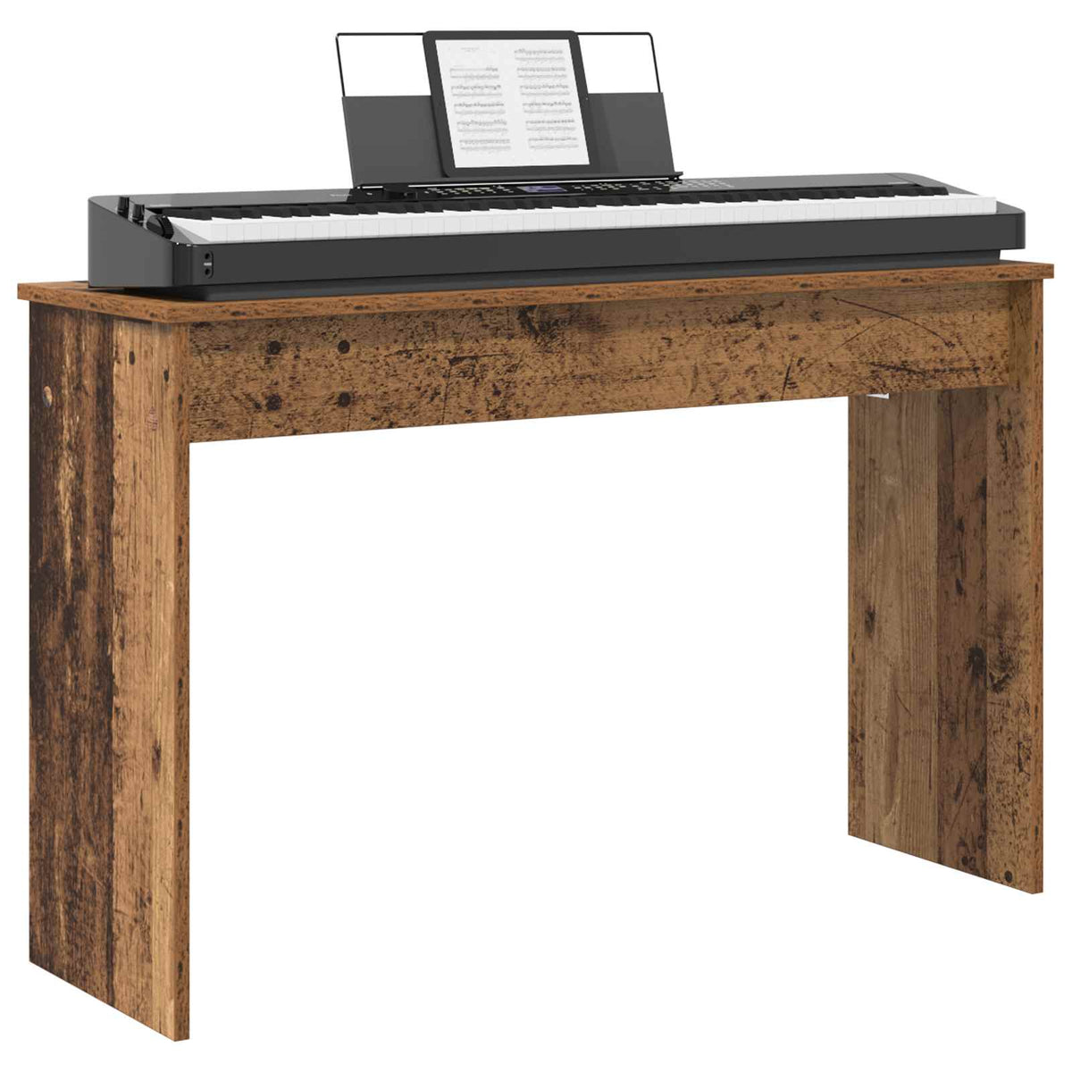 vidaXL Stojak na keyboard Stare drewno 100 x 32 x 64 cm