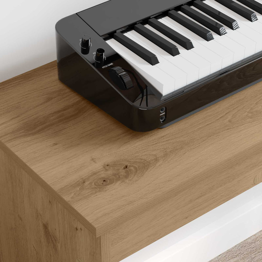 vidaXL Stojak na keyboard Dąb rzemieślniczy 100 x 32 x 64 cm