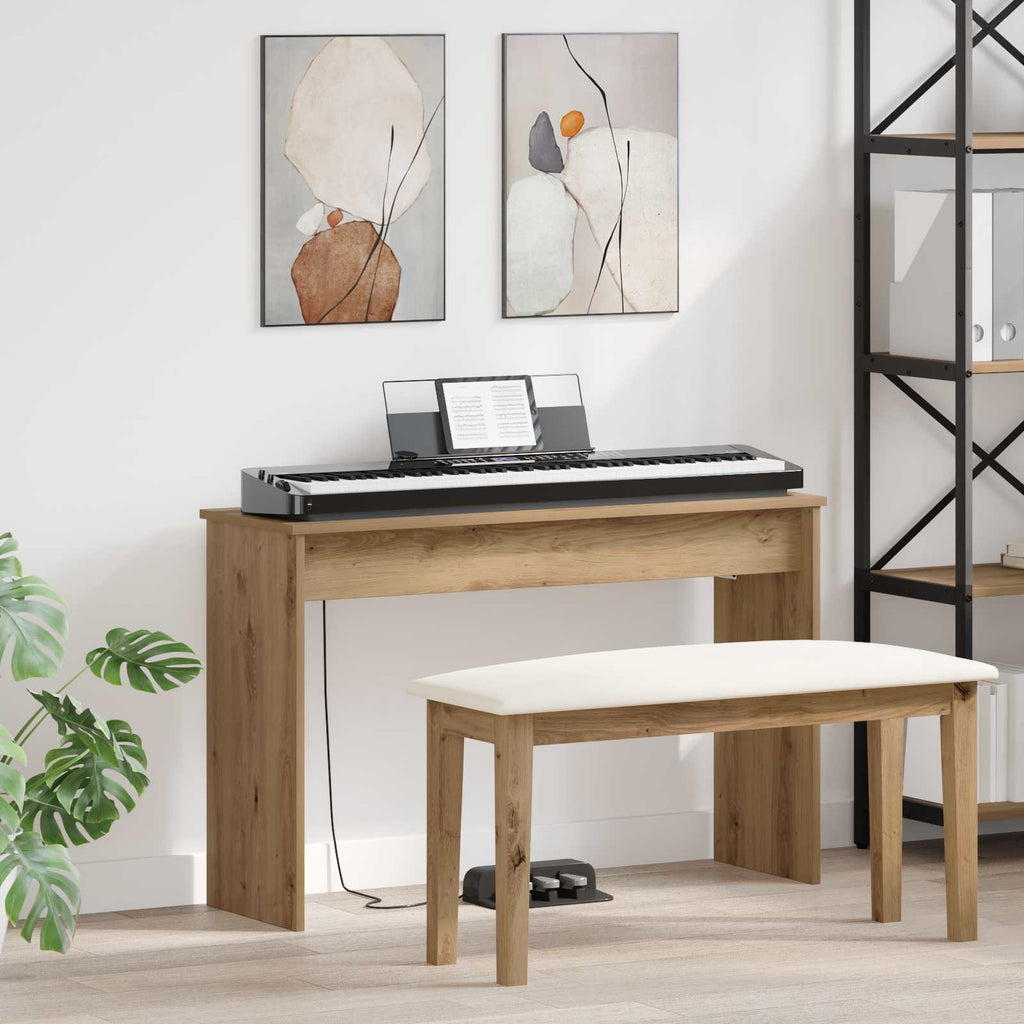 vidaXL Stojak na keyboard Dąb rzemieślniczy 100 x 32 x 64 cm