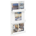 vidaXL Regał na gazety Biały 51 x 11 x 102 cm Drewno inżynieryjne