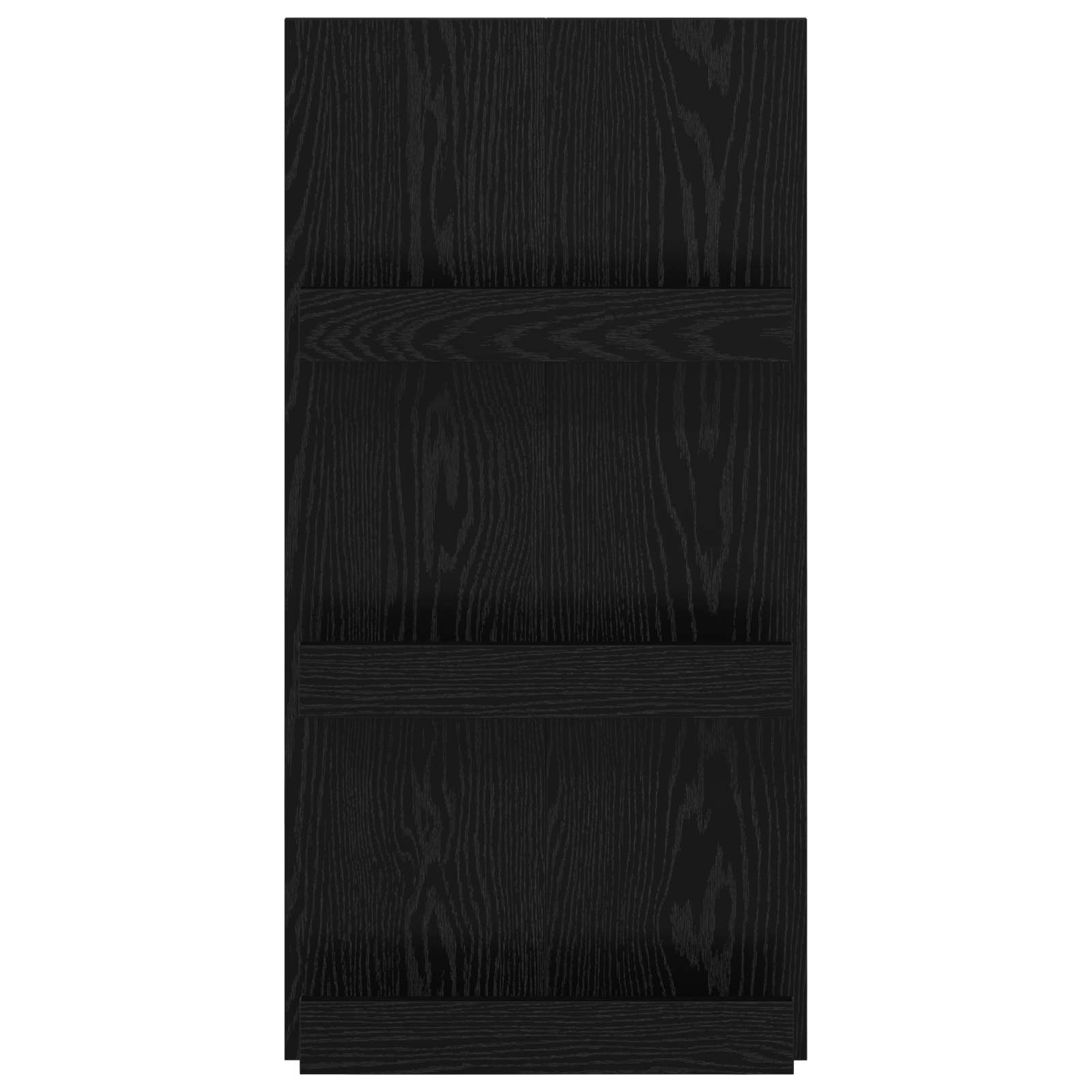 vidaXL Regał na gazety z półką Czarny Dąb 51 x 11 x 102 cm