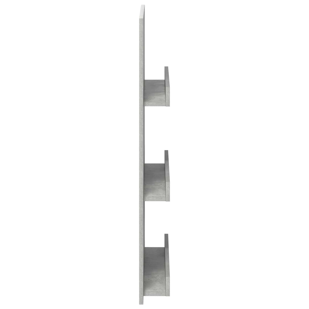 vidaXL Regał na gazety z półką Betonowy szary 51 x 11 x 102 cm