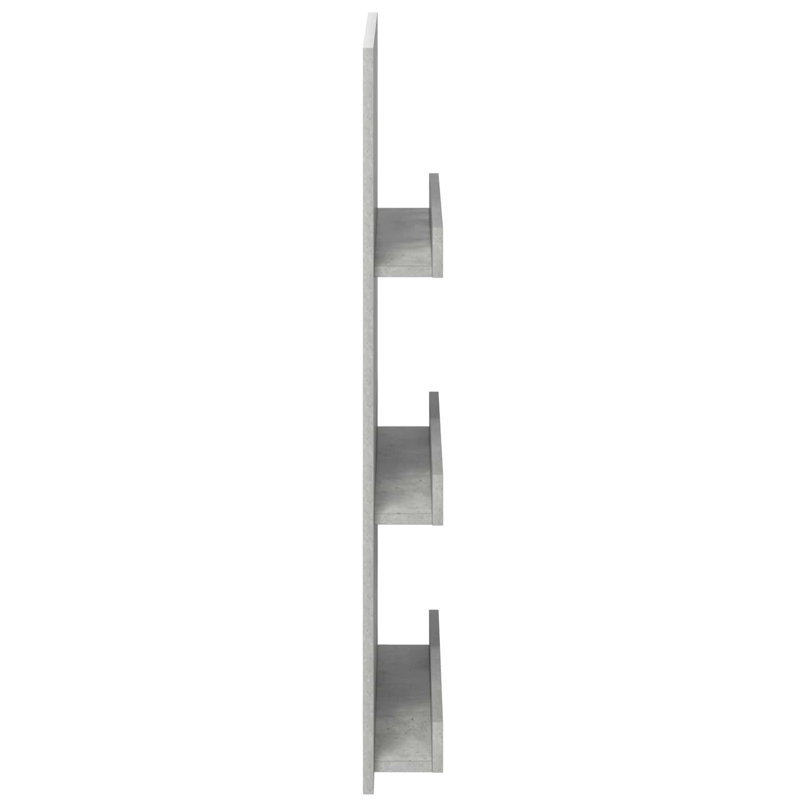 vidaXL Regał na gazety z półką Betonowy szary 51 x 11 x 102 cm