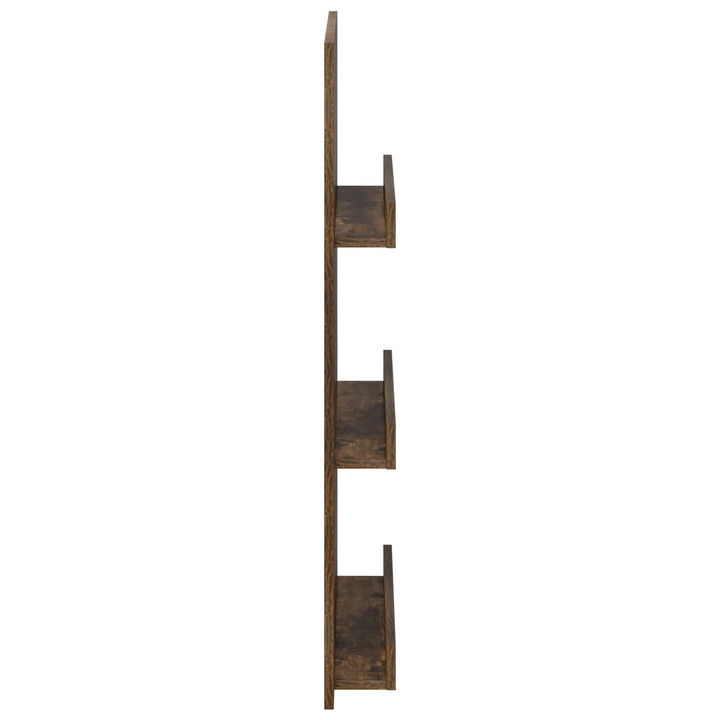 vidaXL Regał na gazety z półką Dąb wędzony 51 x 11 x 102 cm