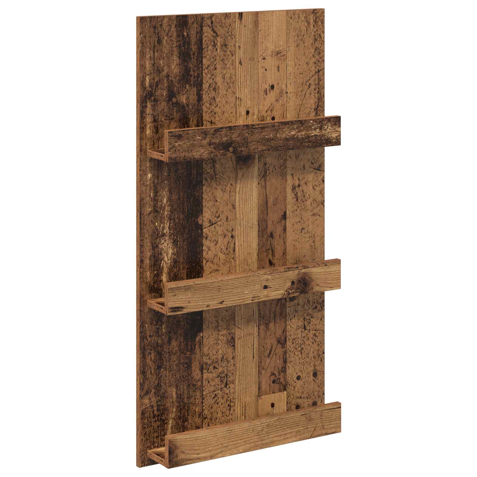 vidaXL Regał na gazety z półką Stare drewno 51 x 11 x 102 cm