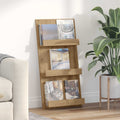 vidaXL Regał na gazety z półką Dąb rzemieślniczy 51 x 11 x 102 cm