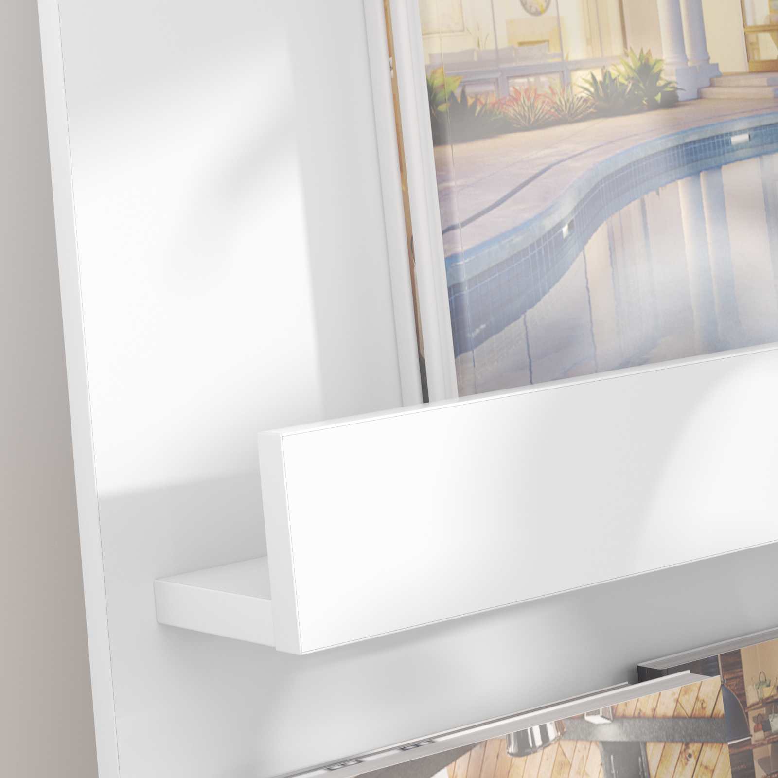 vidaXL Regał na gazety Biały 43 x 11 x 102 cm Materiał drewnopochodny