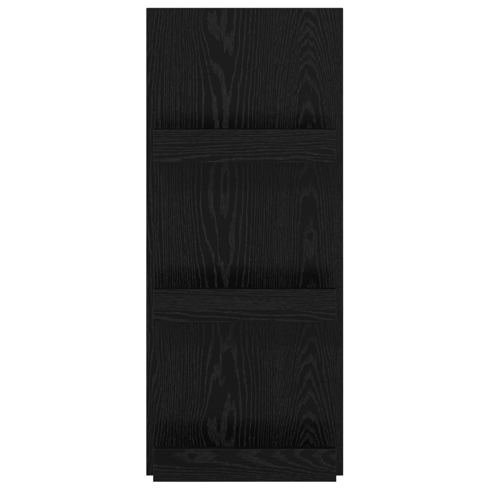 vidaXL Regał na gazety z półką Czarny Dąb 43 x 11 x 102 cm