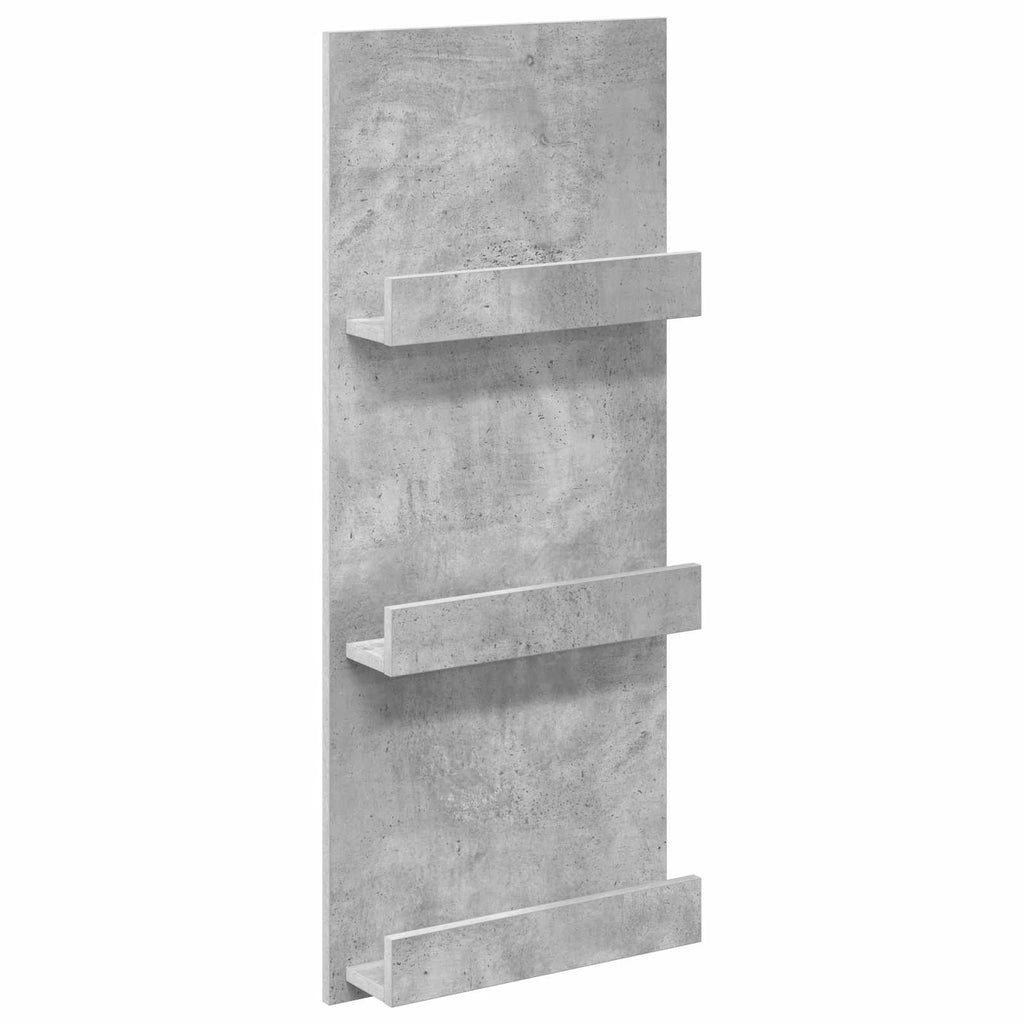 vidaXL Regał na gazety z półką Betonowy szary 43 x 11 x 102 cm