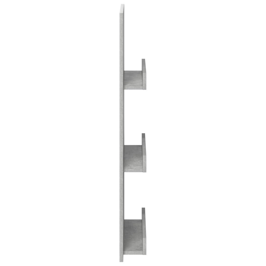 vidaXL Regał na gazety z półką Betonowy szary 43 x 11 x 102 cm