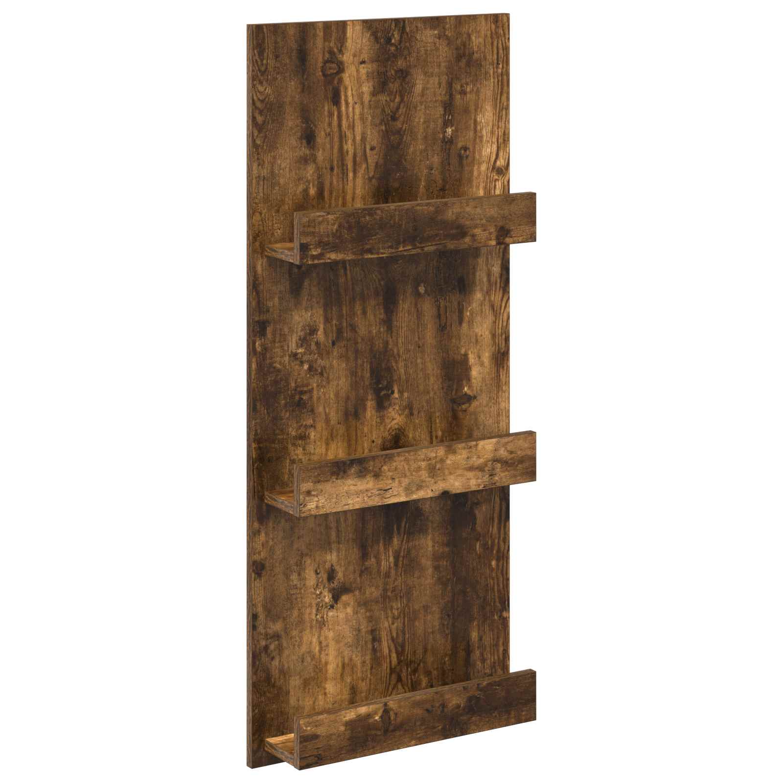 vidaXL Regał na gazety z półką Dąb wędzony 43 x 11 x 102 cm