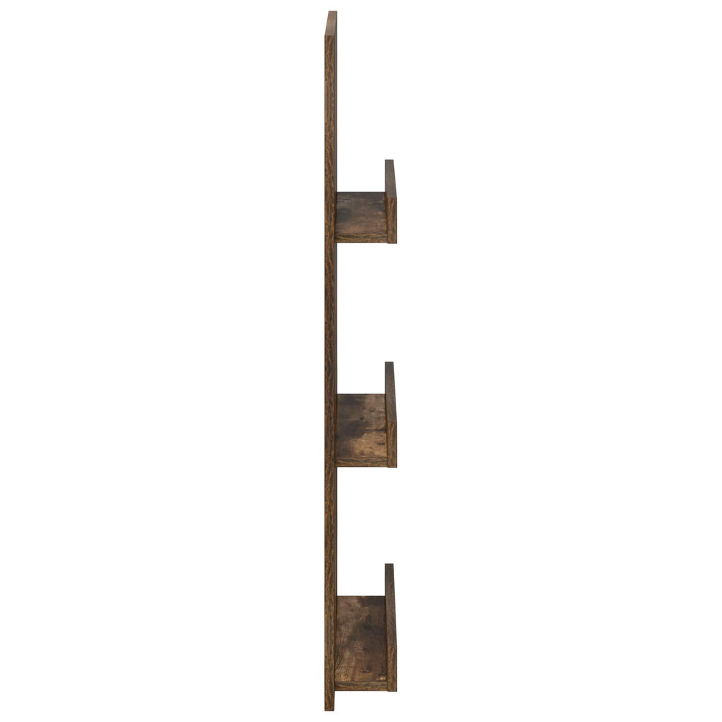vidaXL Regał na gazety z półką Dąb wędzony 43 x 11 x 102 cm