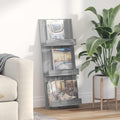 vidaXL Regał na gazety z półką Szary Sonoma 43 x 11 x 102 cm