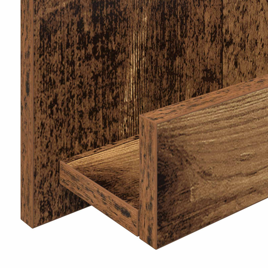 vidaXL Regał na gazety z półką Stare drewno 43 x 11 x 102 cm