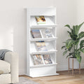 vidaXL Regał na gazety Biały 70 x 41 x 156 cm Materiał drewnopochodny
