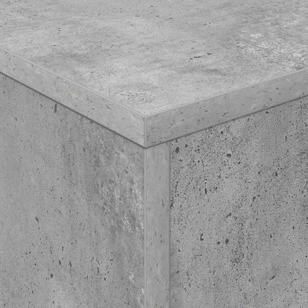 vidaXL Regał na gazety z półką Betonowy szary 70 x 41 x 156 cm