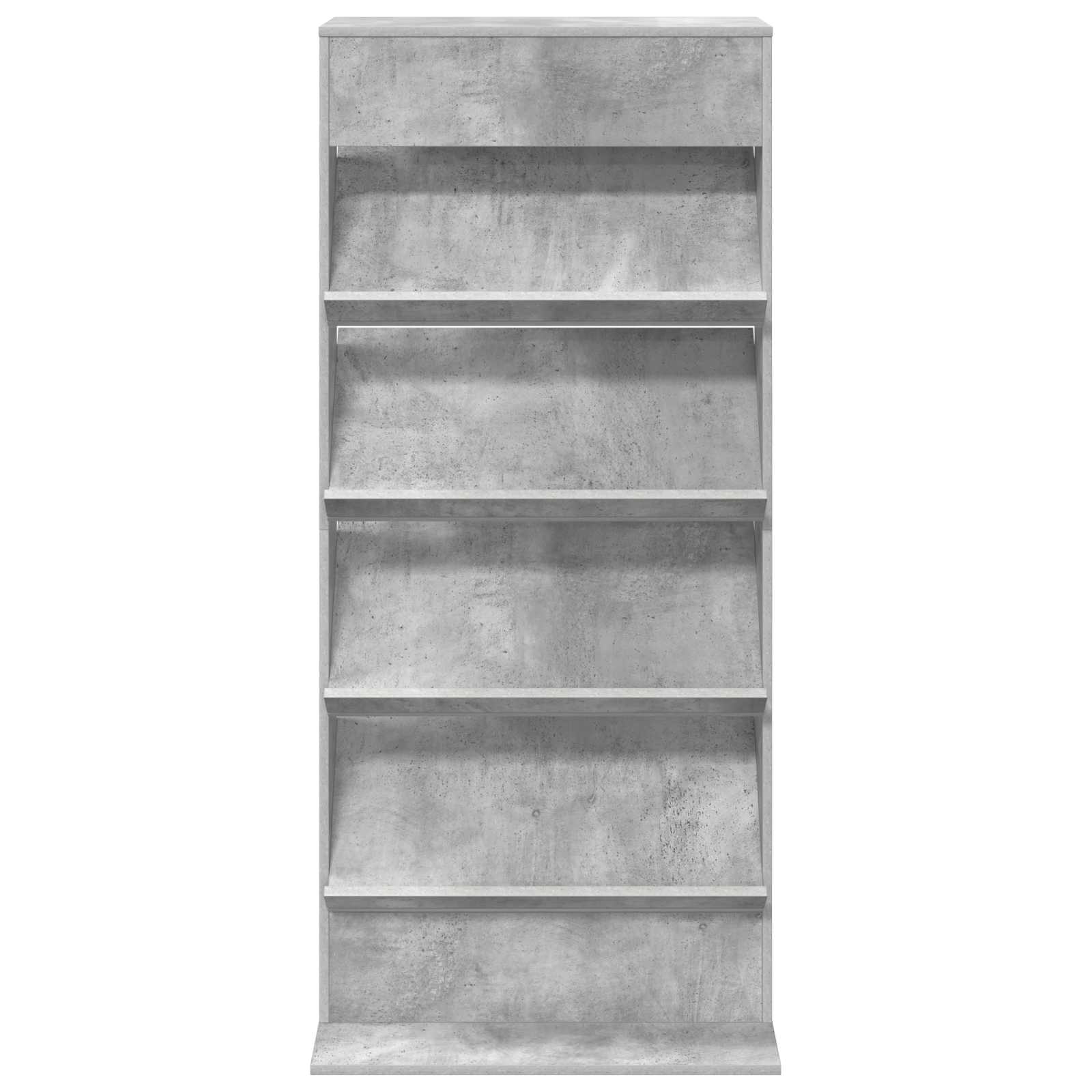 vidaXL Regał na gazety z półką Betonowy szary 70 x 41 x 156 cm