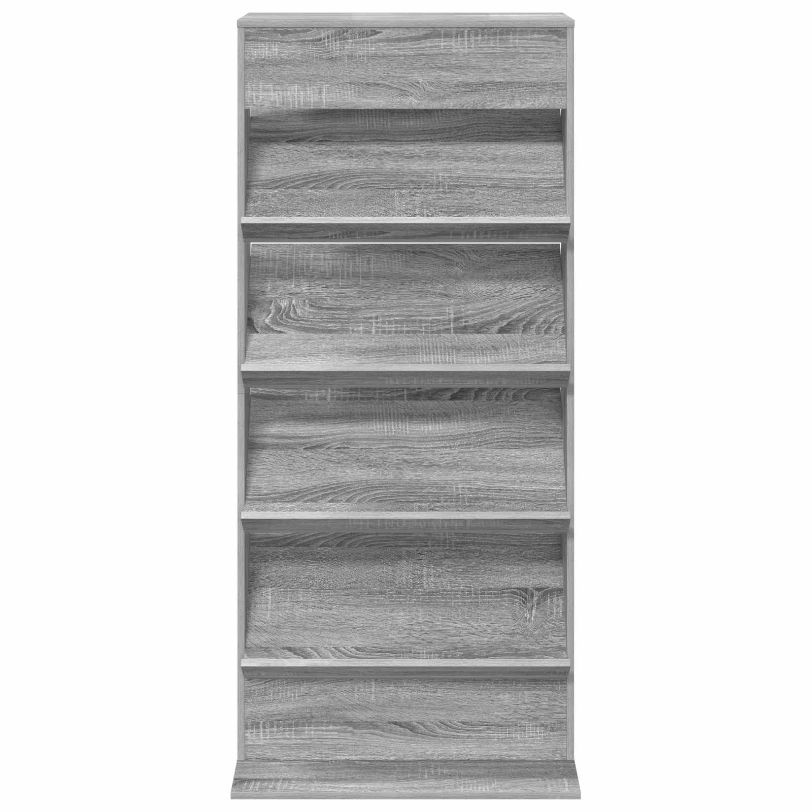 vidaXL Regał na gazety z półką Szary Sonoma 70 x 41 x 156 cm
