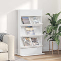 vidaXL Regał na gazety Biały 70 x 41 x 126 cm Materiał drewnopochodny