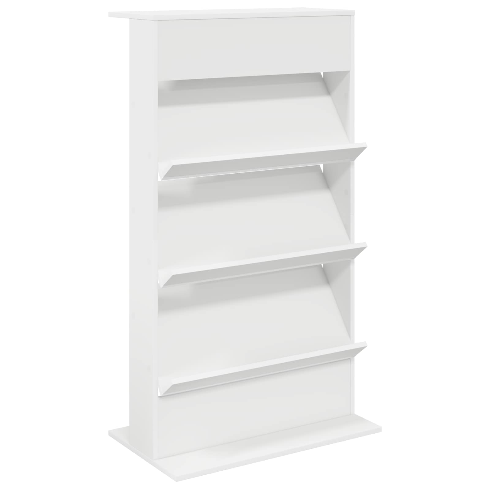 vidaXL Regał na gazety Biały 70 x 41 x 126 cm Drewno inżynieryjne