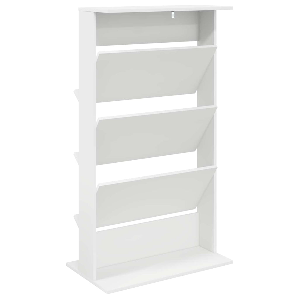 vidaXL Regał na gazety Biały 70 x 41 x 126 cm Materiał drewnopochodny