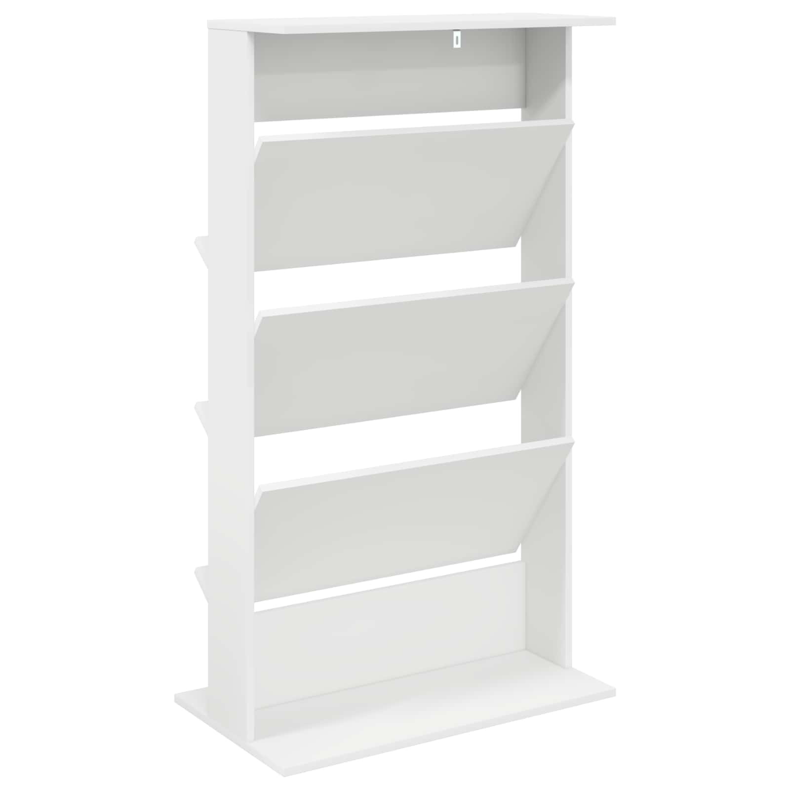 vidaXL Regał na gazety Biały 70 x 41 x 126 cm Materiał drewnopochodny