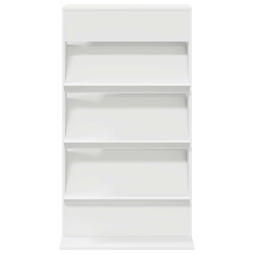 vidaXL Regał na gazety Biały 70 x 41 x 126 cm Materiał drewnopochodny