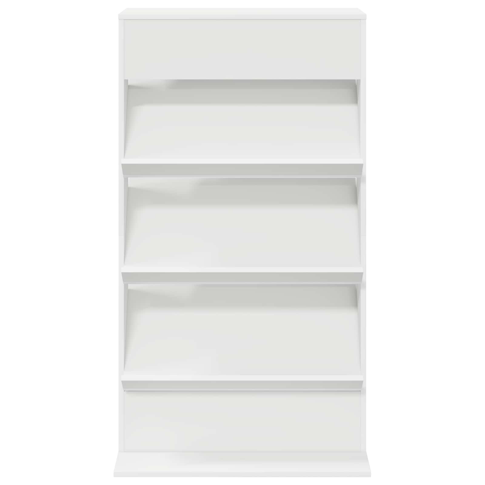 vidaXL Regał na gazety Biały 70 x 41 x 126 cm Materiał drewnopochodny
