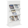 vidaXL Regał na gazety Biały 70 x 41 x 126 cm Drewno inżynieryjne