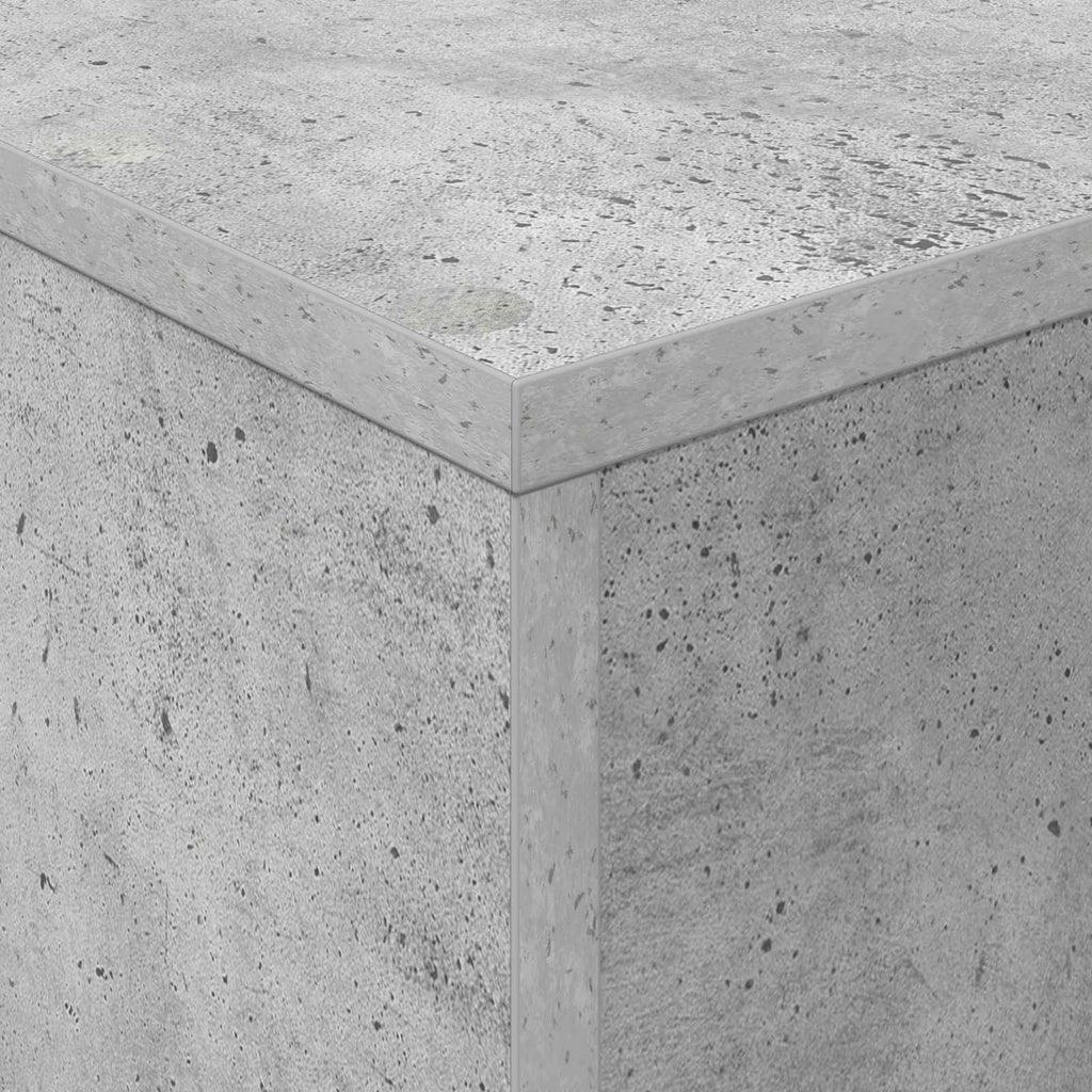 vidaXL Regał na gazety z półką Betonowy szary 70 x 41 x 126 cm