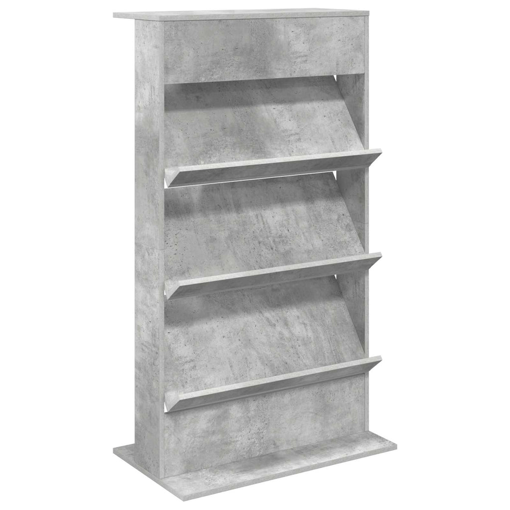vidaXL Regał na gazety z półką Betonowy szary 70 x 41 x 126 cm