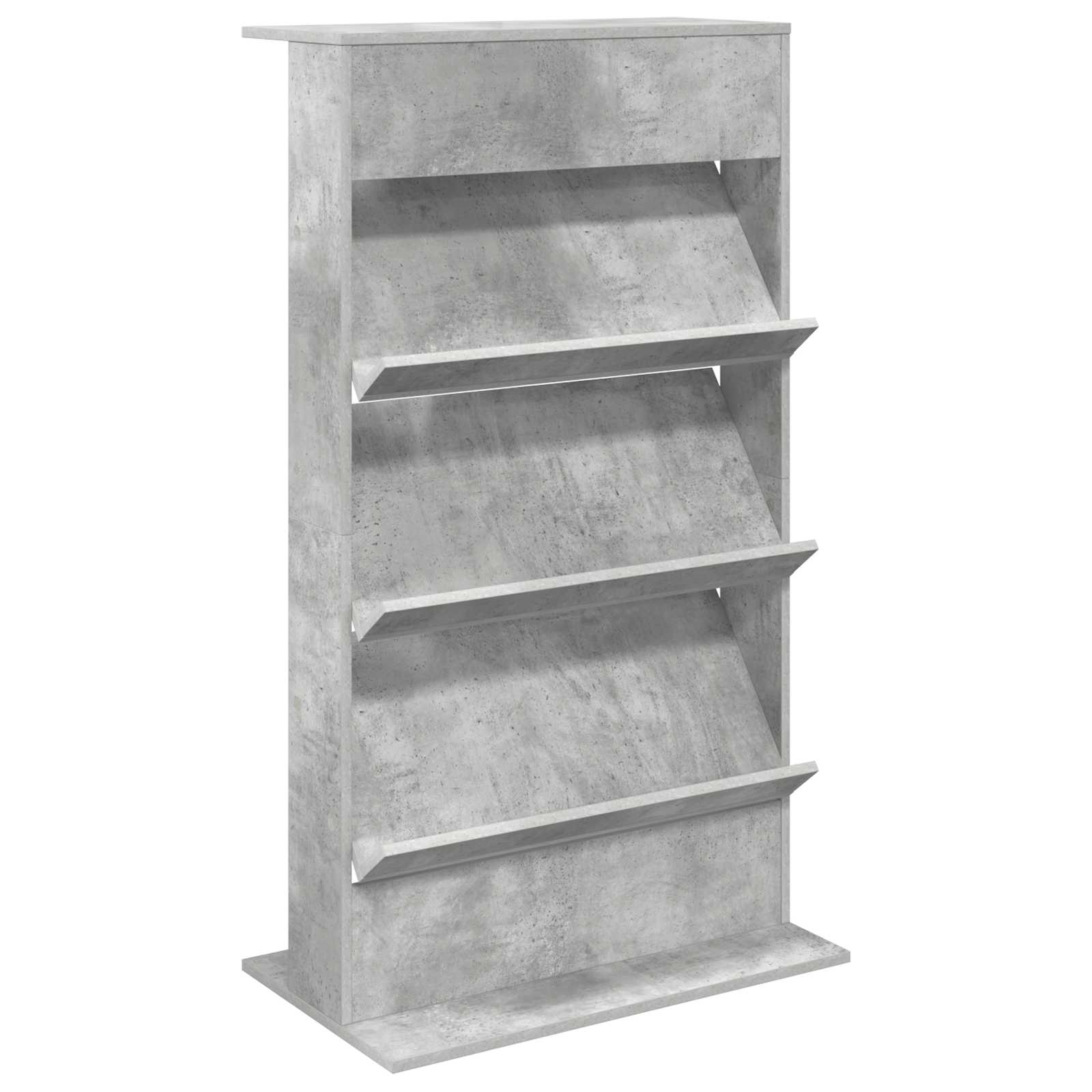 vidaXL Regał na gazety z półką Betonowy szary 70 x 41 x 126 cm