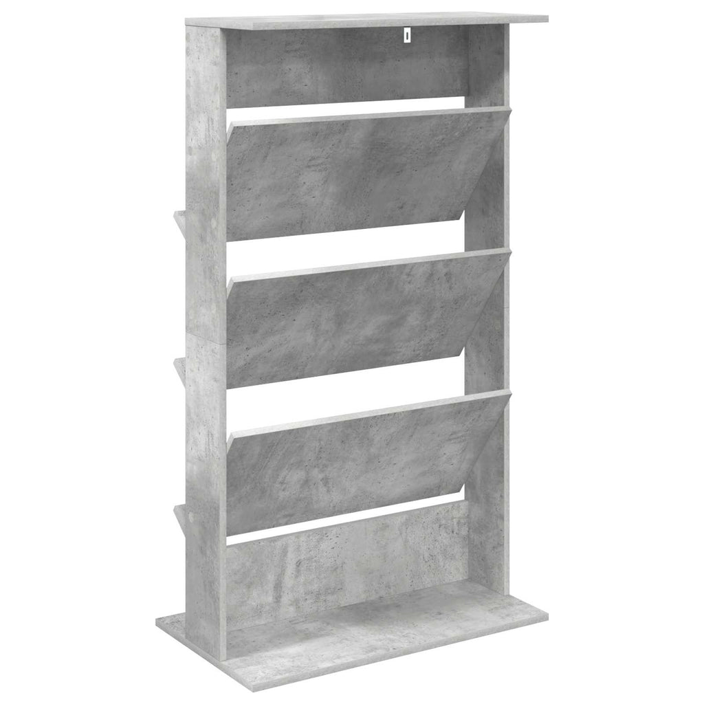 vidaXL Regał na gazety z półką Betonowy szary 70 x 41 x 126 cm