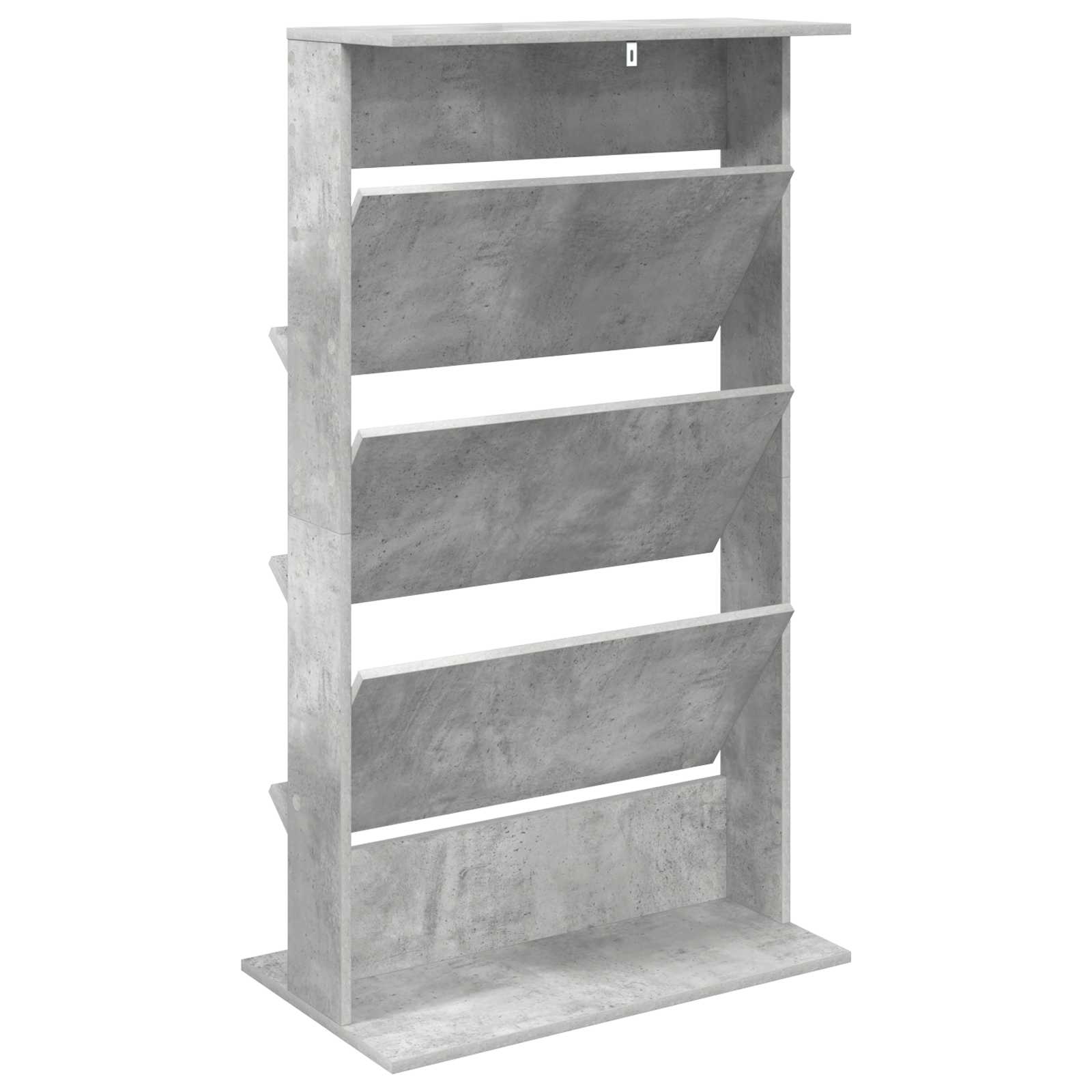 vidaXL Regał na gazety z półką Betonowy szary 70 x 41 x 126 cm