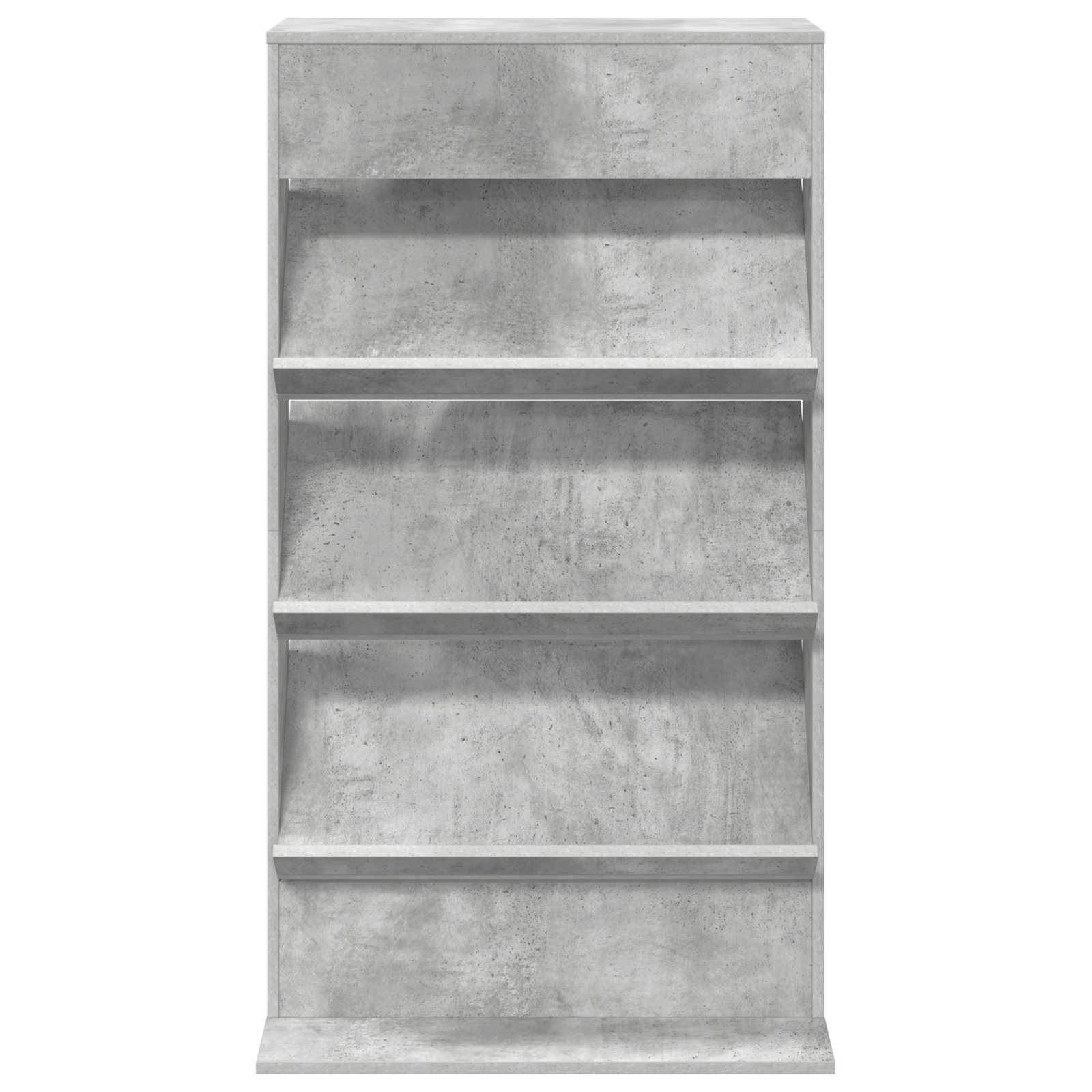 vidaXL Regał na gazety z półką Betonowy szary 70 x 41 x 126 cm