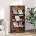 vidaXL Regał na gazety z półką Dąb wędzony 70 x 41 x 126 cm