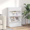 vidaXL Regał na gazety Biały 70 x 41 x 96 cm Materiał drewnopochodny